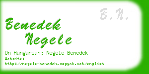 benedek negele business card